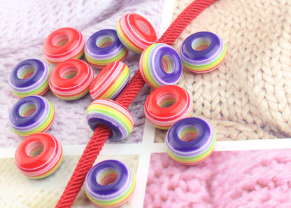 Resin Donut Spacer Beads 14mm Colorful 500pcs 12