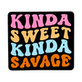 Silicone Focal Beads Kinda Sweet Kinda Savage Colorful Text 20pcs 5