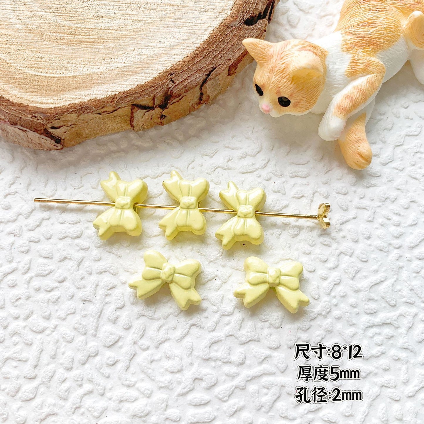 Bow Ballet Shoe Metal Beads Decorative Pastel Painted 20pcs 8
