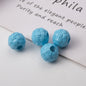 Colored Yarn Ball Acrylic Beads 12mm Large Hole 100pcs 12