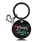 Stainless Steel Nurse Nursing Heart Cap Charm Color Printing Keychain 17