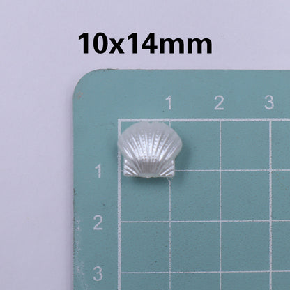 Transparent Shell Resin Beads 14mm Iridescent Multicolor 50pcs 13