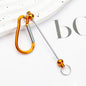 Beadable Carabiner Keychain Metal Shiny Frame Colorful Options 12