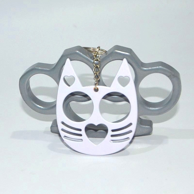 Cat Ear Self Defense Keychain Zinc Alloy 7cm 2pcs 7