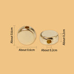 Smooth Flat Round CCB Plastic Acrylic Beads 6mm Metallic Gold 200pcs 2