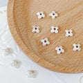 Alloy Four Petal Flower Bead Caps 7mm Tibetan Style 100pcs 2