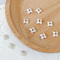 Alloy Four Petal Flower Bead Caps 7mm Tibetan Style 100pcs 2