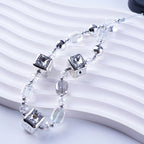 Metallic Balloon Concave Square Acrylic Beads 14mm Glossy 50pcs 3