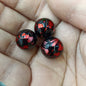 Dark Tone Spray Ink Acrylic Beads 16mm Glossy Splatter Pattern 100pcs 3