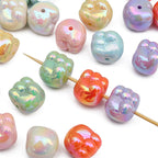 Glossy Fist Acrylic Beads 16mm Pastel Iridescent 16pcs 2