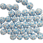 Christmas Bubblegum Beads 20mm Blue Snowflake Acrylic 5pcs 3