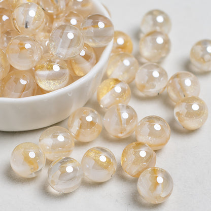 Glimmer Nebulous Resin Beads 12mm Round Multicolor Gradient 20pcs 7