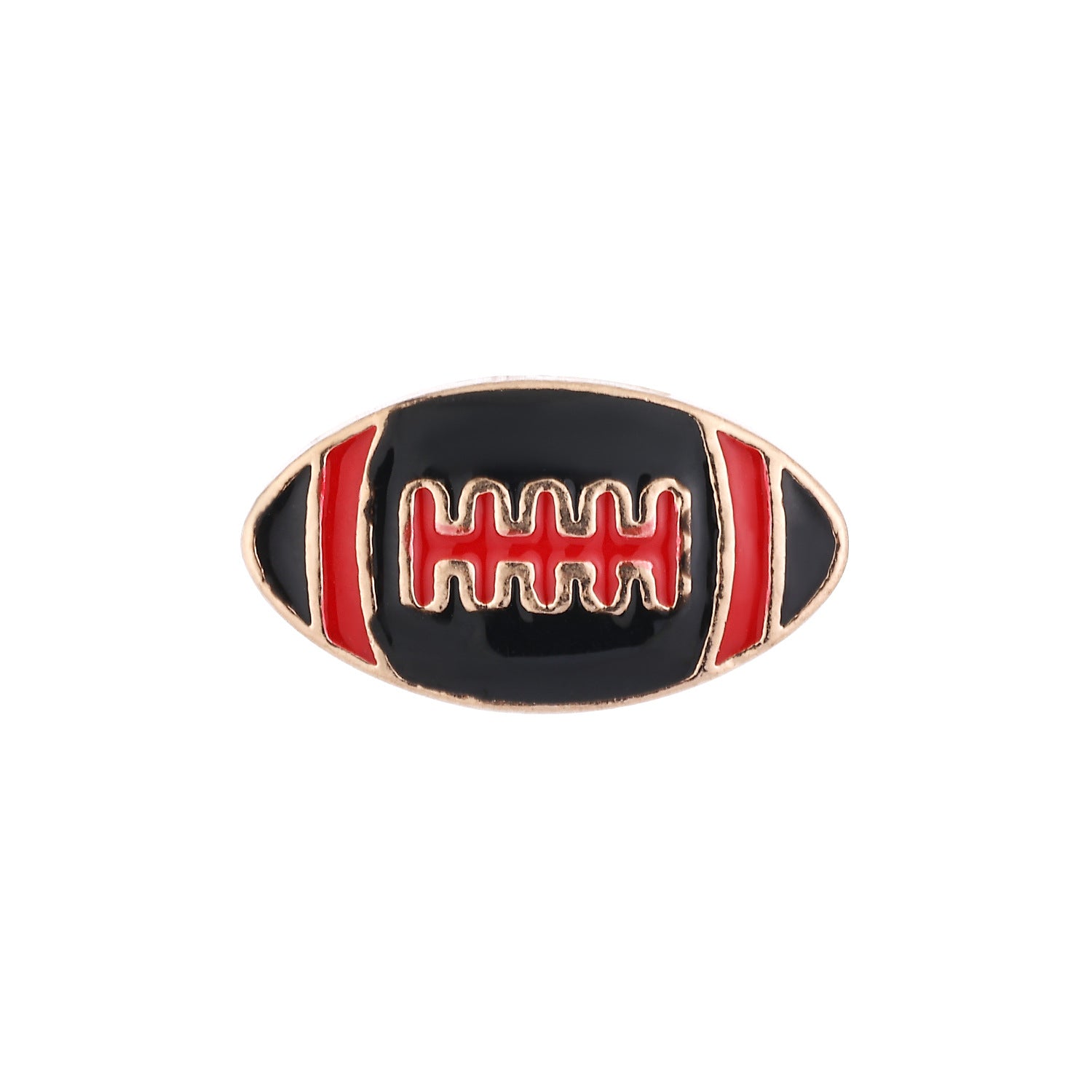 Rugby Series Metal Beads Enamel Painted Zinc Alloy 50pcs 4
