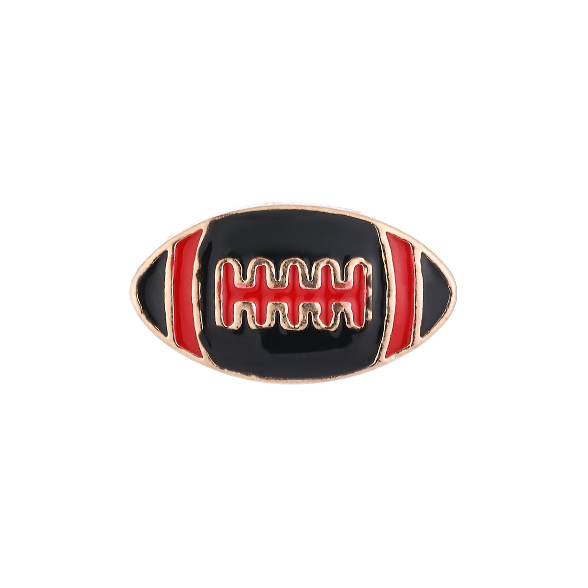 Rugby Series Metal Beads Enamel Painted Zinc Alloy 50pcs 4