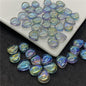 Czech Glass Beads Teardrop 12mm Transparent Iridescent 100pcs 33