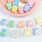 UV Plating Macaron Acrylic Beads 27-31mm Chocolate Colored 50pcs