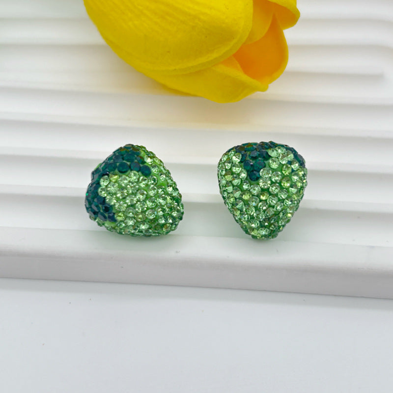 Strawberry Polymer Rhinestone Beads 17mm Colorful Mixed 10pcs 13