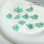 Lampwork Glass Beads Lily Flower 8mm 13mm Gilded Details 8pcs 5