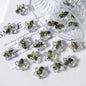 Lampwork Glass Beads Star 16mm Clear Stardust 5pcs 9