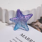 Transparent Gradient Starfish Acrylic Beads 35mm Colorful Textured 10pcs 6