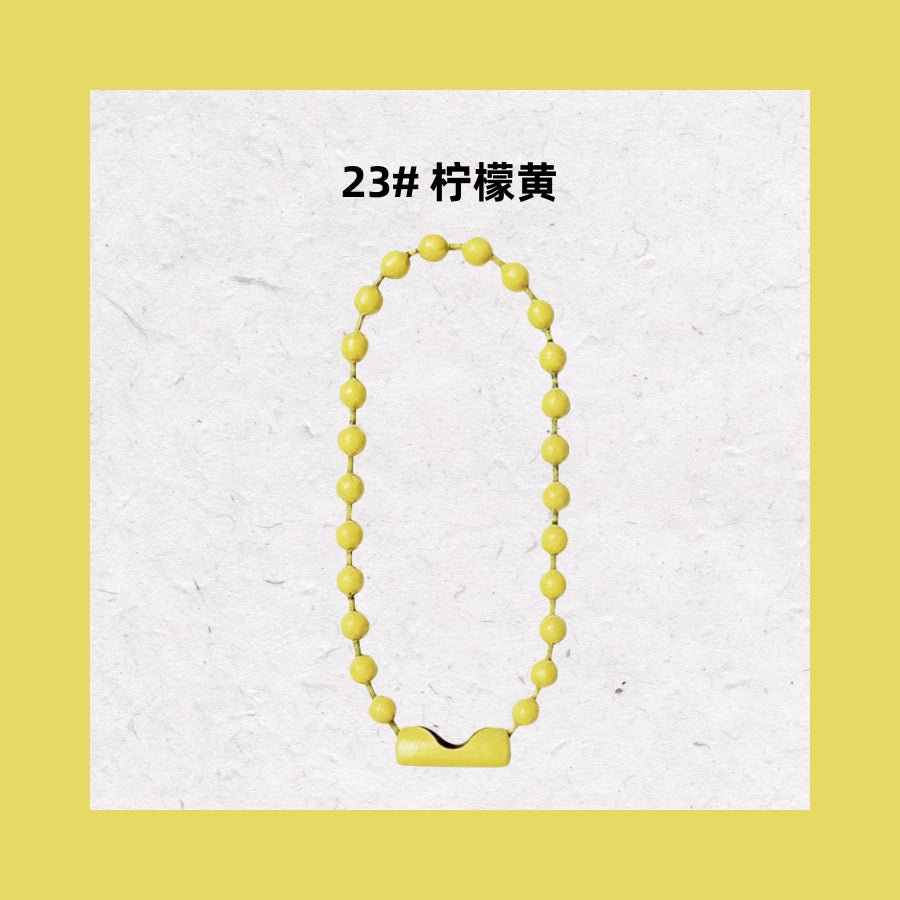 Multi Colored Iron Ball Chain Key Rings 10mm 12mm Length 100pcs 29