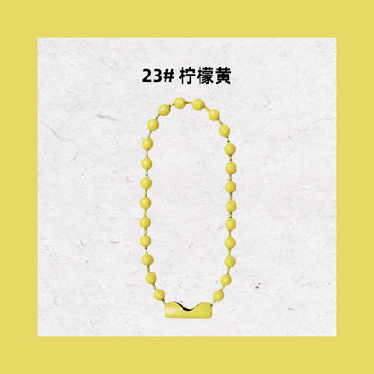 Multi Colored Iron Ball Chain Key Rings 10mm 12mm Length 100pcs 29