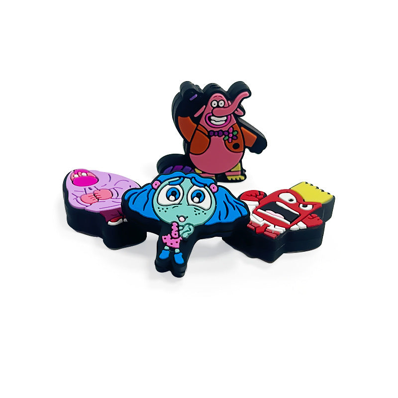 Silicone Focal Beads Inside Out Character Bold Colorful Cartoon 5
