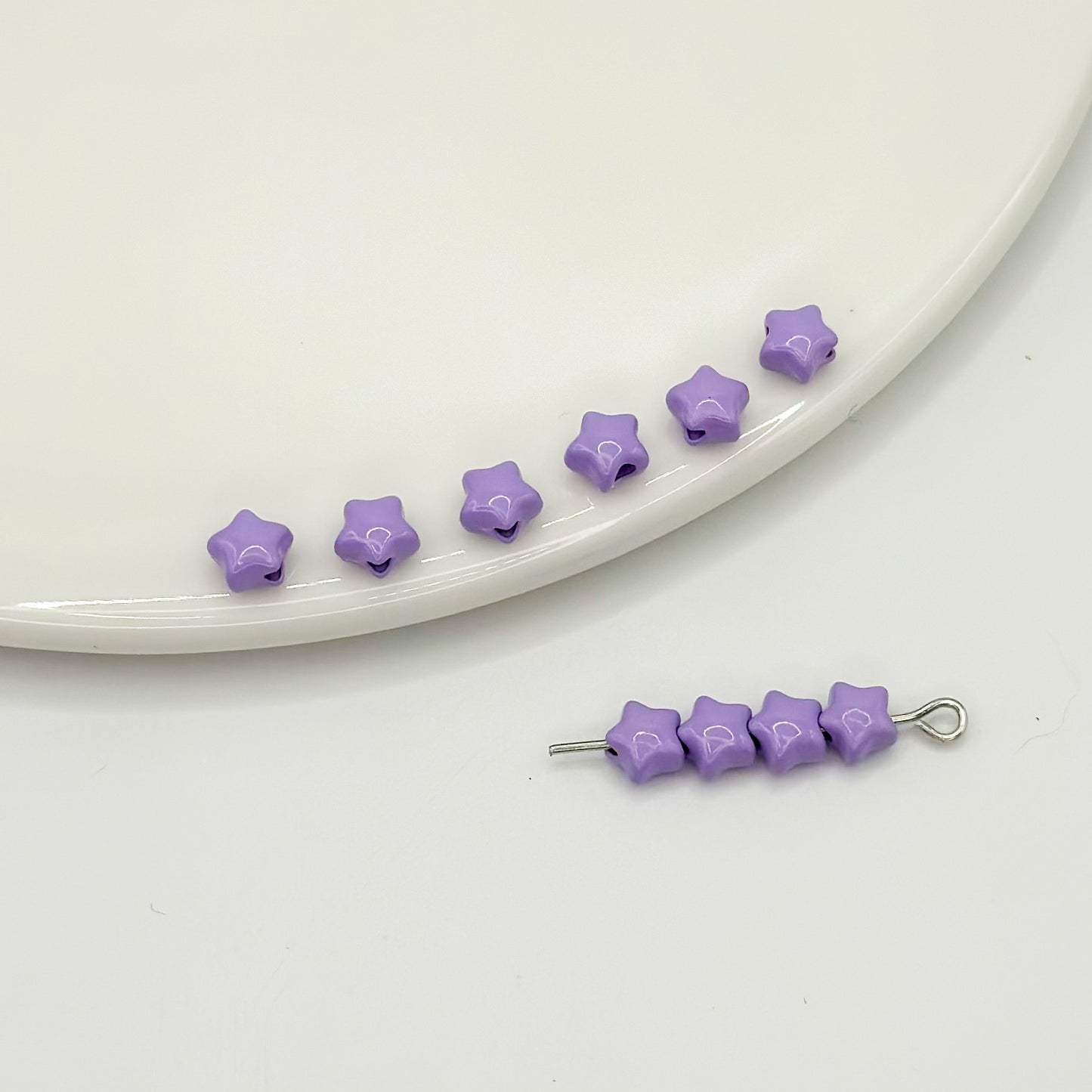 Star Metal Beads 5mm Baking Painted Colorful Finish 40pcs 16