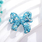 Rhinestone Bow Clay Beads 28mm Colorful Sparkle 5pcs 9