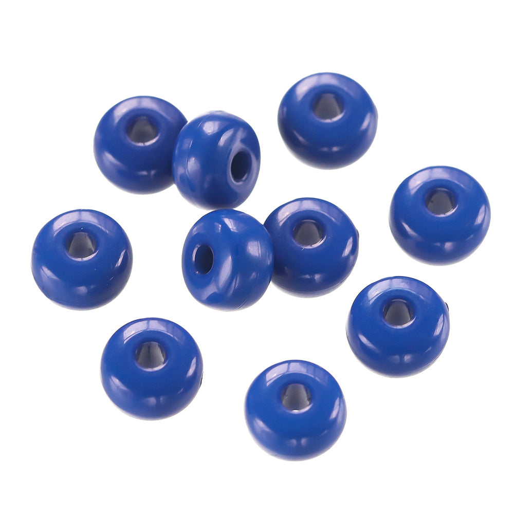 Acrylic Oblate Spacer Beads 4x7mm Baking Painted 100pcs 9