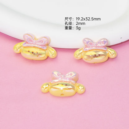 Glossy Sanrio Character Resin Beads Eye Patch Design 10pcs 5