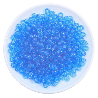 Transparent Acrylic Seed Beads 9mm Large Hole Colorful 100pcs 22