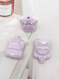 UV Plating Sucking Jelly Acrylic Beads 32mm Glossy Pastel Smile 50pcs 9