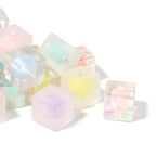 Frosted Square Acrylic Beads 12mm Colored Transparent 30pcs 2