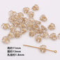 Vintage Baroque Flower Acrylic Beads Gilded Transparent 10pcs 7