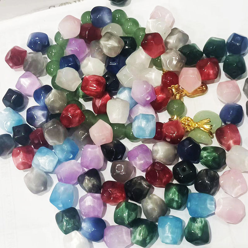 Gradient Fig Shaped Resin Beads 10mm Multicolor Ombre 40pcs
