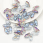 Plating Butterfly Glass Beads 17x10mm Iridescent Detailed Wings 10pcs 16