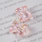 Transparent Plating Bow Acrylic Beads 15.6*14mm Candy Colored 100pcs 7