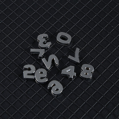 Number Metal Beads 10mm Rhinestone Embeded Alloy 50pcs 4