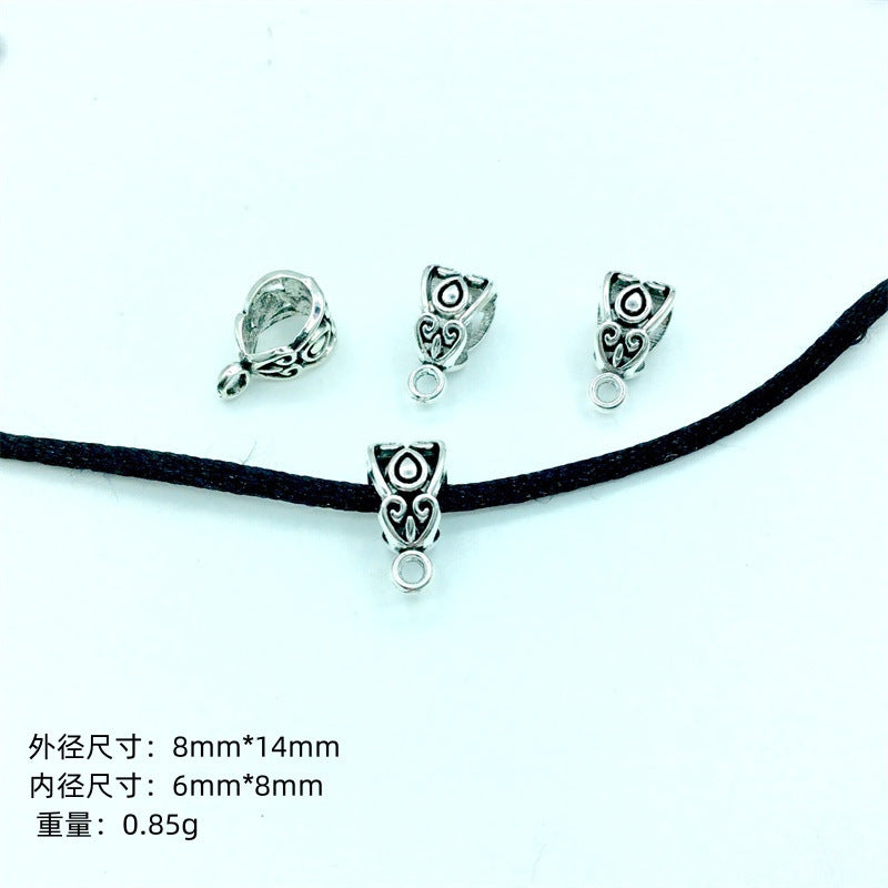 Alloy Bead-Hanger Spacer Beads Vintage Tibetan Style 100pcs 6