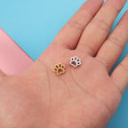 Stainless Steel Hollow Puppy Paw Metal Beads 10mm Color Retaining 10pcs 3