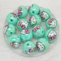 UV Plating Round Acrylic Beads 16mm Hello Kitty Printed 100pcs 8