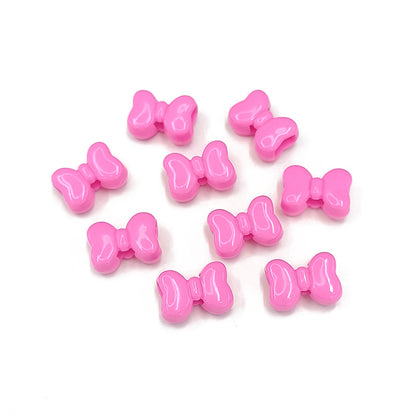 Painted Bow Acrylic Beads 15mm Macaron Cute Four-Hole 200pcs 10