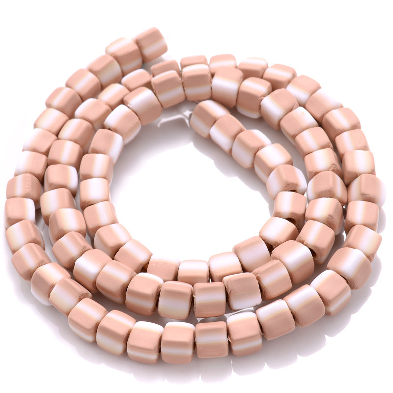 Cube Clay Beads 4mm Two-Color Matte Finish 10 Strands 820pcs 10