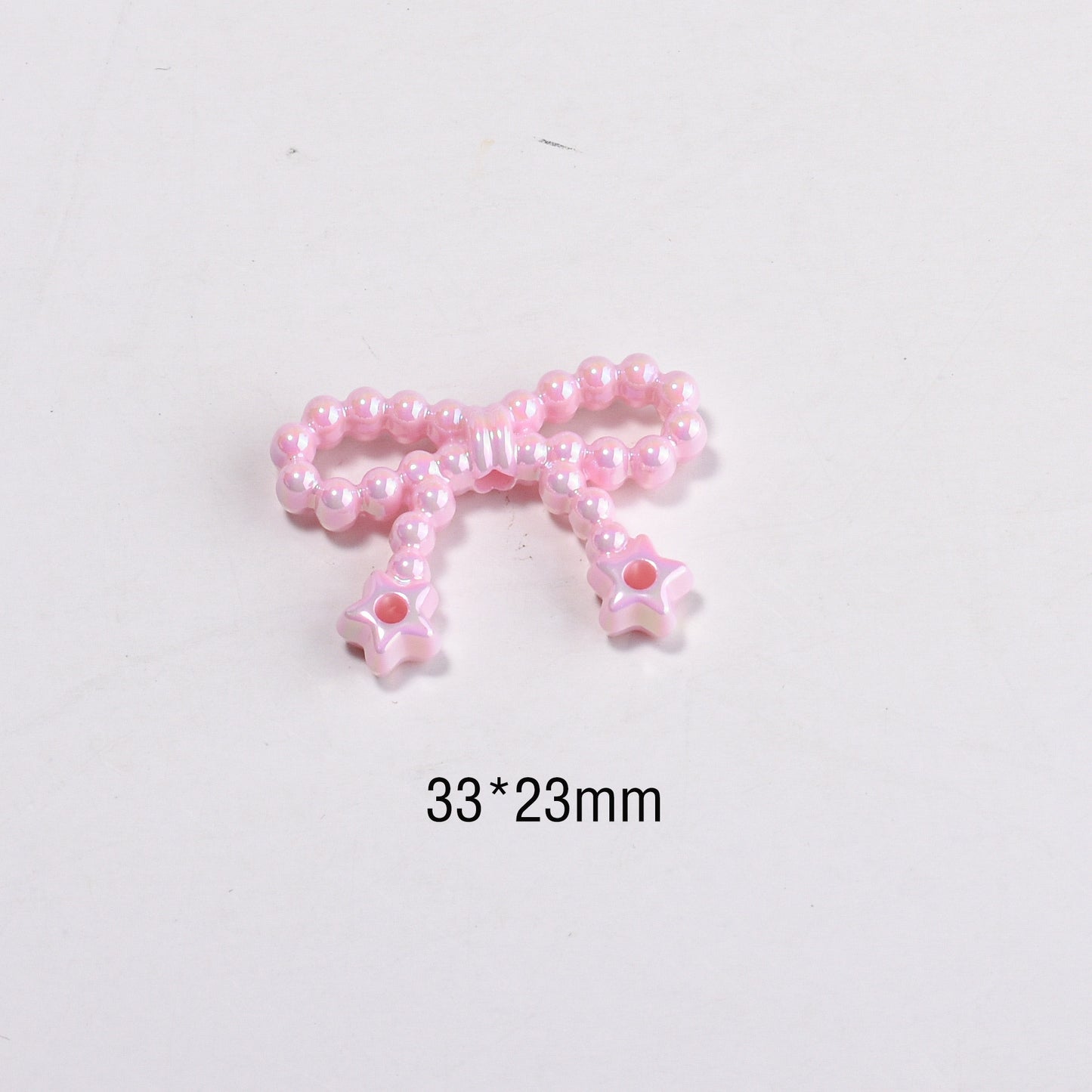 Knitted Bow Acrylic Beads 32mm Solid and Transparent Colors 10pcs 4
