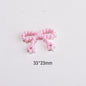 Knitted Bow Acrylic Beads 32mm Solid and Transparent Colors 10pcs 4