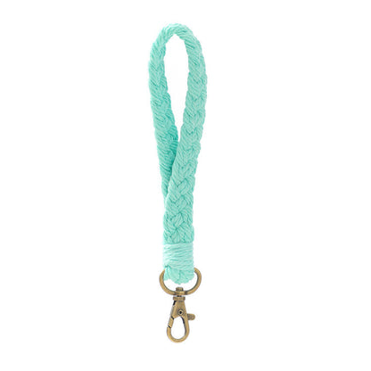 Macrame Crochet Phone Keychain Cotton Rope with Brass Clasp 4pcs 11