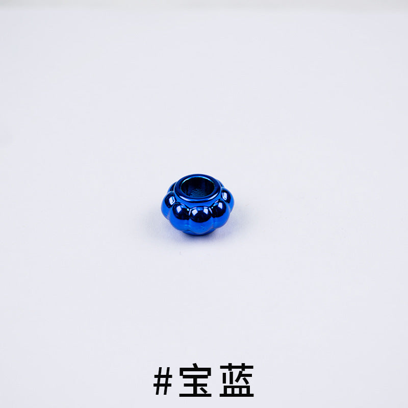 Acrylic Large Hole Spacer Beads 13mm UV Plating 100pcs 12