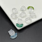 Tulip Transparent Glass Beads 12mm Pink Green Floral 100pcs 13