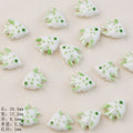 Hand Painted Fish Ceramic Beads 20mm Glossy Tropical 2pcs 6